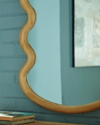 Serendis Accent Mirror - Light Brown Accent Mirror modern furniture Contempo Furniture