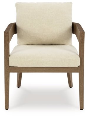 Serene Bay Outdoor Dining Arm Chair with Cushion (Set of 2) - Dark Brown Chair Set modern furniture Contempo Furniture