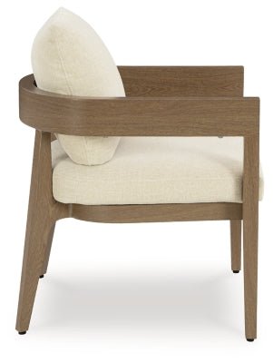 Serene Bay Outdoor Dining Arm Chair with Cushion (Set of 2) - Dark Brown Chair Set modern furniture Contempo Furniture