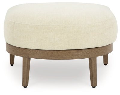 Serene Bay Outdoor Ottoman with Cushion - Dark Brown Ottoman modern furniture Contempo Furniture