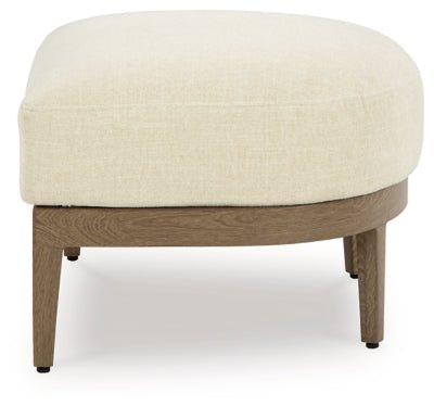 Serene Bay Outdoor Ottoman with Cushion - Dark Brown Ottoman modern furniture Contempo Furniture