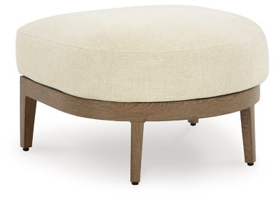 Serene Bay Outdoor Ottoman with Cushion - Dark Brown Ottoman modern furniture Contempo Furniture