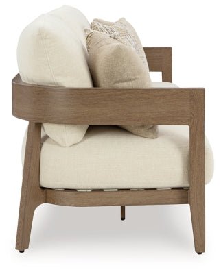 Serene Bay Outdoor Sofa with Cushion - Dark Brown Outdoor Seating modern furniture Contempo Furniture