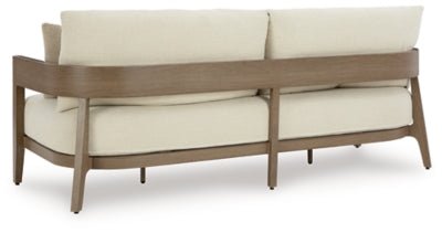 Serene Bay Outdoor Sofa with Cushion - Dark Brown Outdoor Seating modern furniture Contempo Furniture