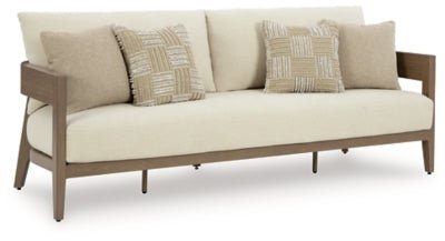 Serene Bay Outdoor Sofa with Cushion - Dark Brown Outdoor Seating modern furniture Contempo Furniture