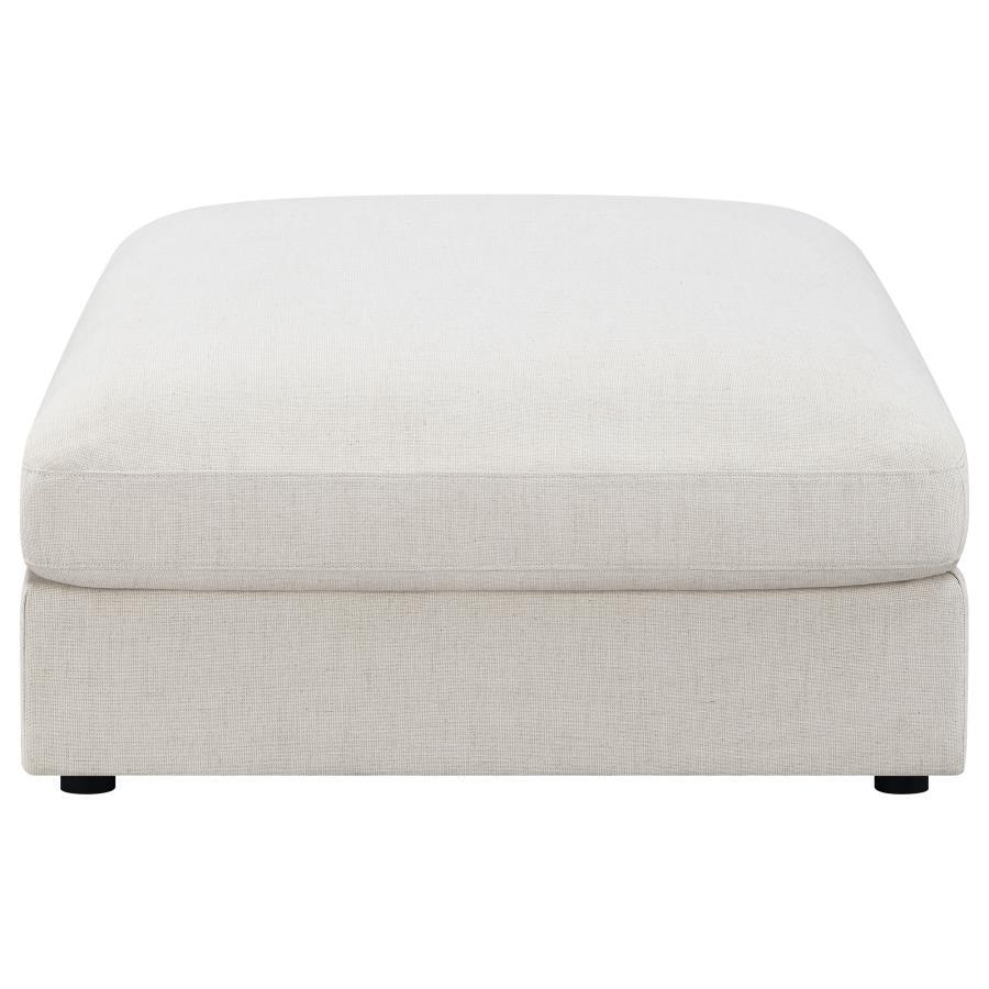 Serene - Square Upholstered Ottoman - Beige Upholstered Ottoman modern furniture Contempo Furniture