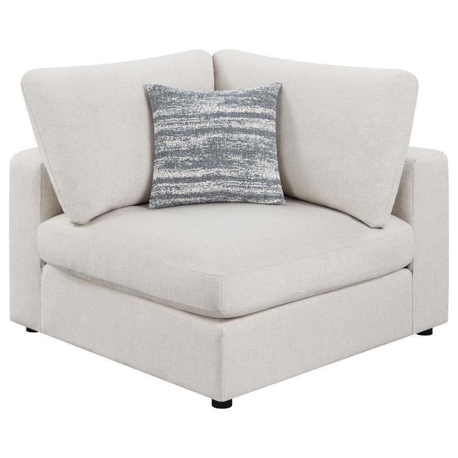 Serene - Upholstered 4 Piece Modular Sectional Sofa - Beige Stationary Sectional modern furniture Contempo Furniture