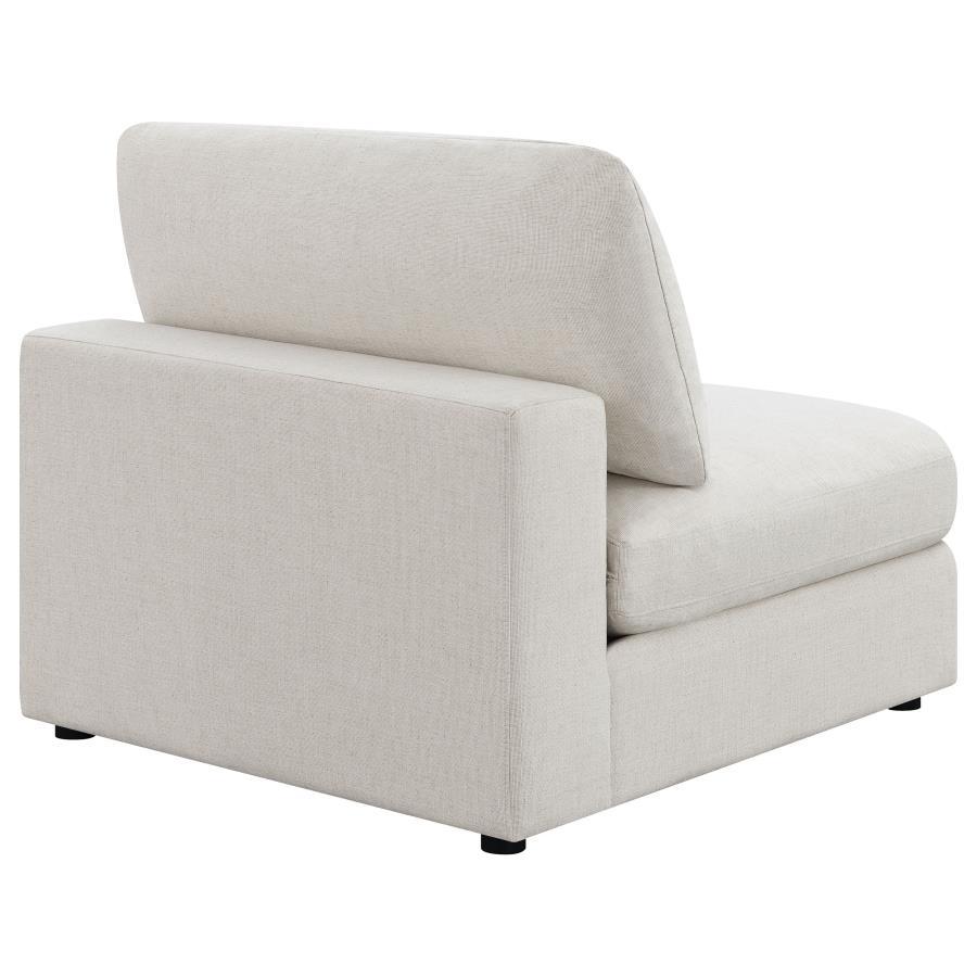 Serene - Upholstered Armless Chair - Beige Stationary Chair modern furniture Contempo Furniture