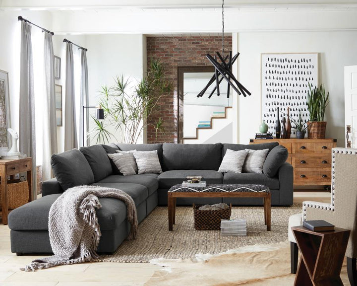 Serene - Upholstered Corner - Charcoal Corners modern furniture Contempo Furniture