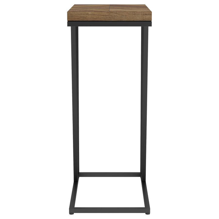 Sergio - Engineered Wood C - Shaped Side Table - Rustic Tobacco Side Table modern furniture Contempo Furniture