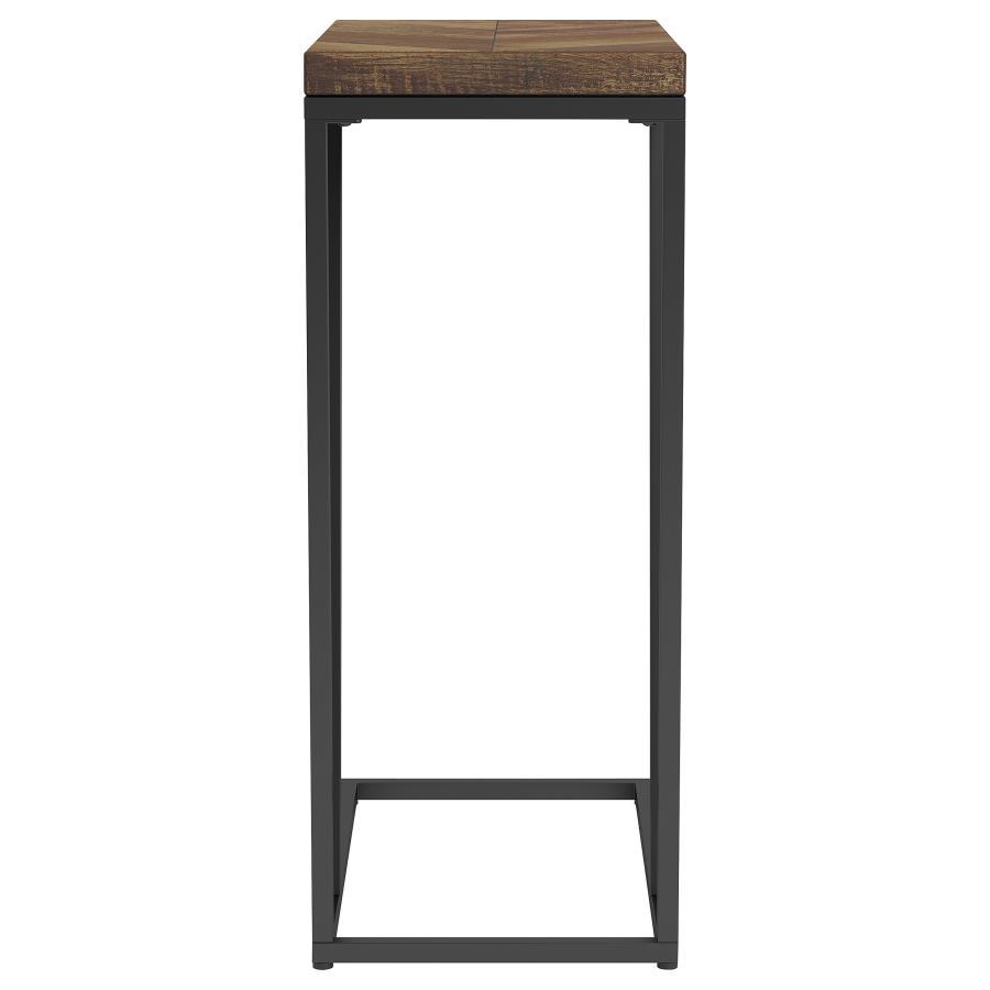 Sergio - Engineered Wood C - Shaped Side Table - Rustic Tobacco Side Table modern furniture Contempo Furniture