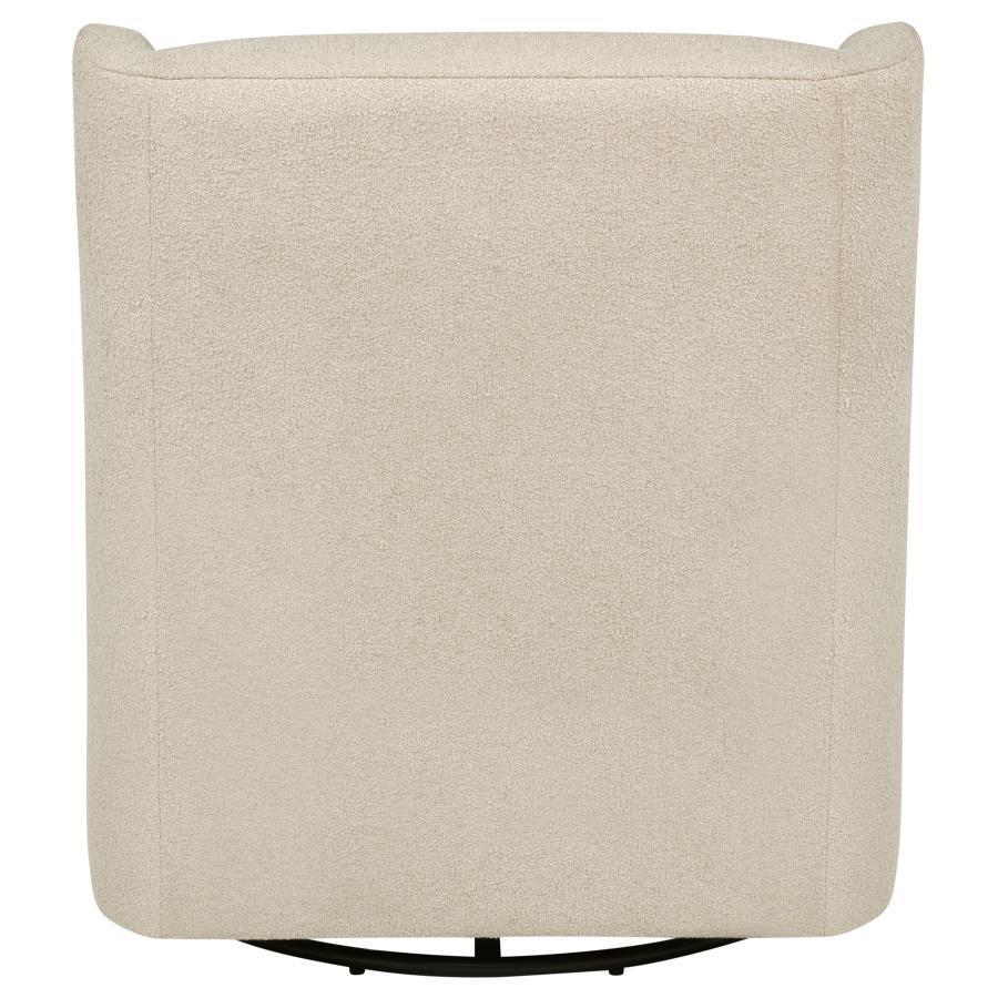 Serra - Boucle Upholstered Swivel Glider Recliner - Sandy Beige Swivel Glider Chair modern furniture Contempo Furniture
