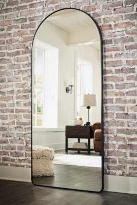 Sethall Floor Mirror - Black Floor Mirror modern furniture Contempo Furniture