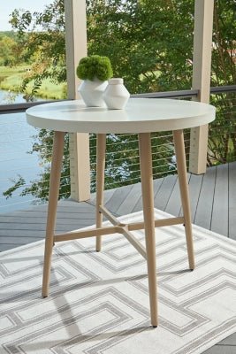 Seton Creek Outdoor Bar Table - Beige Bar Table modern furniture Contempo Furniture