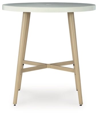 Seton Creek Outdoor Bar Table - Beige Bar Table modern furniture Contempo Furniture