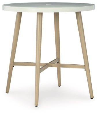 Seton Creek Outdoor Bar Table - Beige Bar Table modern furniture Contempo Furniture