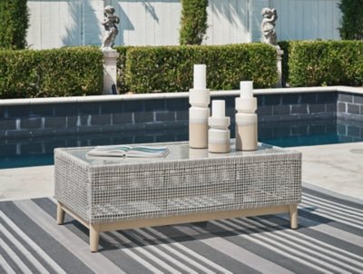 Seton Creek Outdoor Coffee Table - Dark Gray Coffee Table modern furniture Contempo Furniture