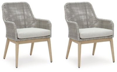 Seton Creek Outdoor Dining Arm Chair (Set of 2) - Dark Gray Chair Set modern furniture Contempo Furniture