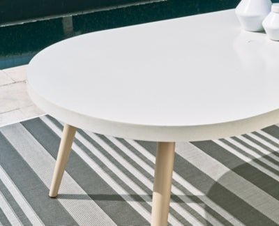 Seton Creek Outdoor Dining Table - White Dining Table modern furniture Contempo Furniture