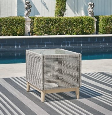 Seton Creek Outdoor End Table - Dark Gray End Table modern furniture Contempo Furniture