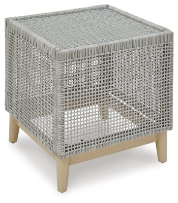 Seton Creek Outdoor End Table - Dark Gray End Table modern furniture Contempo Furniture
