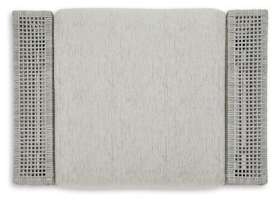 Seton Creek Outdoor Ottoman with Cushion - Dark Gray Ottoman modern furniture Contempo Furniture