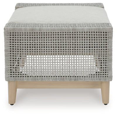 Seton Creek Outdoor Ottoman with Cushion - Dark Gray Ottoman modern furniture Contempo Furniture