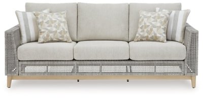 Seton Creek Outdoor Sofa with Cushion - Dark Gray Outdoor Seating modern furniture Contempo Furniture