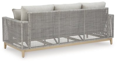 Seton Creek Outdoor Sofa with Cushion - Dark Gray Outdoor Seating modern furniture Contempo Furniture