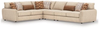 Seyler 4 - Piece Sectional - Beige Stationary Sectional modern furniture Contempo Furniture