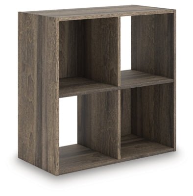 Shallifer Four Cube Organizer - Dark Brown Cube Organizers modern furniture Contempo Furniture