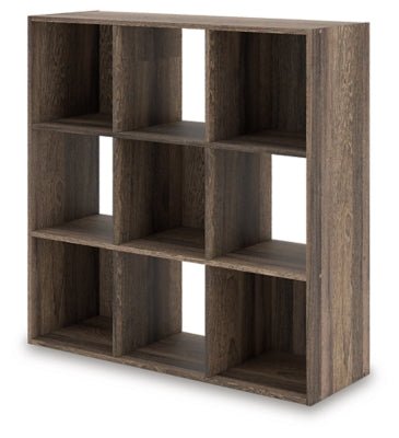 Shallifer Nine Cube Organizer - Dark Brown Cube Organizers modern furniture Contempo Furniture