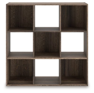 Shallifer Nine Cube Organizer - Dark Brown Cube Organizers modern furniture Contempo Furniture