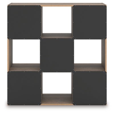 Shallifer Nine Cube Organizer - Dark Brown Cube Organizers modern furniture Contempo Furniture