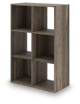 Shallifer Six Cube Organizer - Dark Brown Cube Organizers modern furniture Contempo Furniture