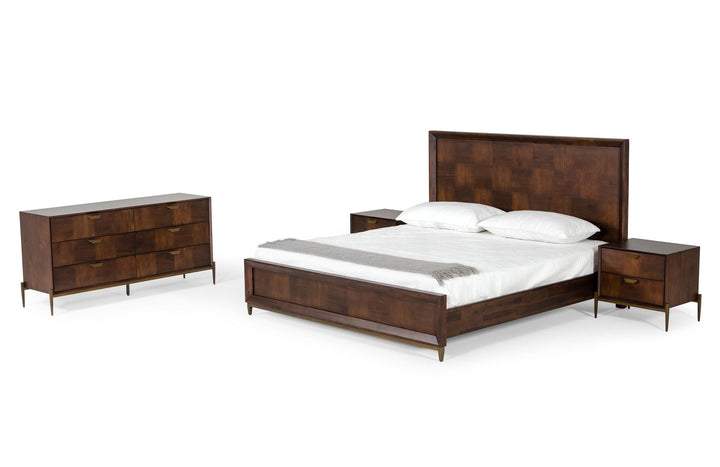 Shane - Modern Acacia  and  Brass Bed
