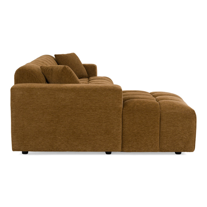 Shapiro - Modern Brown Fabric Sectional Sofa w/ Left Facing Chaise