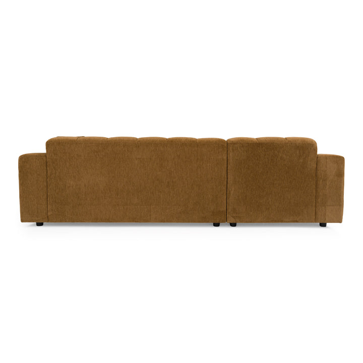 Shapiro - Modern Brown Fabric Sectional Sofa w/ Left Facing Chaise
