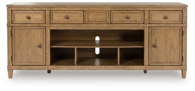 Sharlance 81" TV Stand - Light Brown TV Stand modern furniture Contempo Furniture