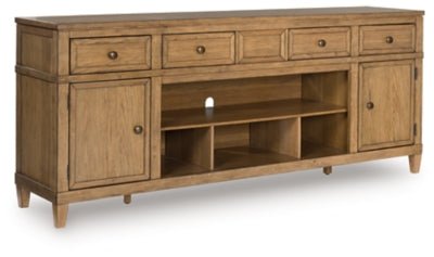 Sharlance 81" TV Stand - Light Brown TV Stand modern furniture Contempo Furniture