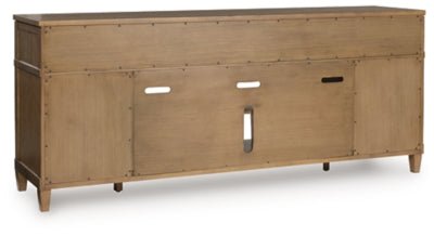 Sharlance 81" TV Stand - Light Brown TV Stand modern furniture Contempo Furniture