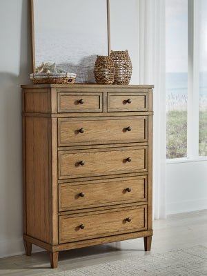 Sharlance Chest of Drawers - Light Brown Accent Chest modern furniture Contempo Furniture