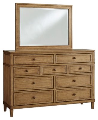 Sharlance Dresser and Mirror - Light Brown Dresser &amp; Mirror modern furniture Contempo Furniture