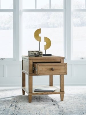 Sharlance End Table - Light Brown End Table modern furniture Contempo Furniture