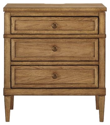 Sharlance Nightstand - Light Brown Nightstand w/ Charging Station modern furniture Contempo Furniture