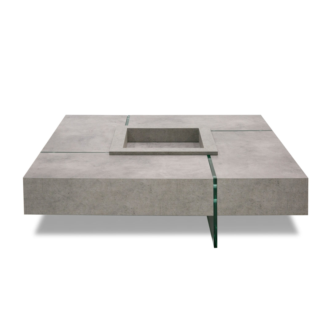 Shauna  Modern Faux Concrete Floating Coffee Table
