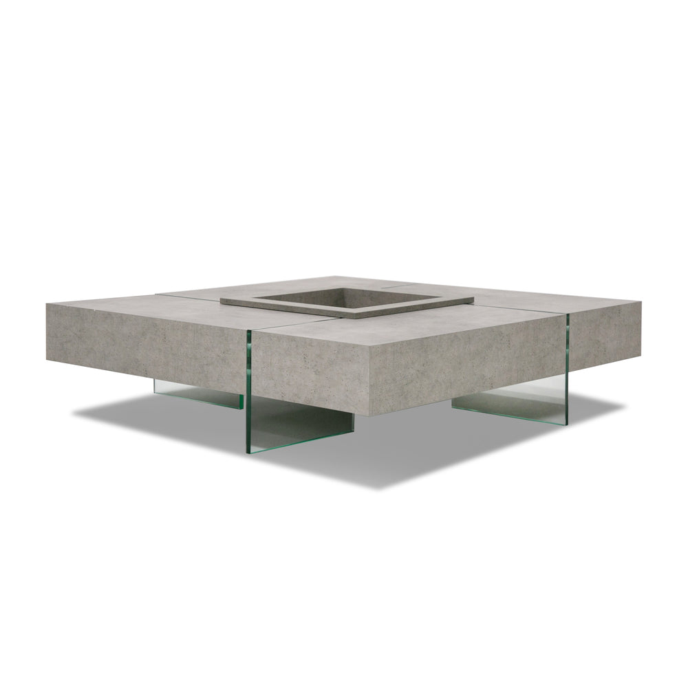 Shauna - Modern Faux Concrete Floating Coffee Table - View 3
