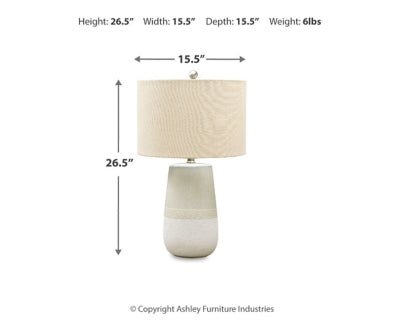 Shavon Table Lamp - Beige Table Lamp modern furniture Contempo Furniture