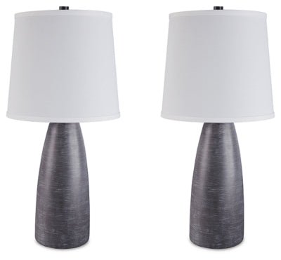 Shavontae Table Lamp (Set of 2) - Gray Table Lamp modern furniture Contempo Furniture