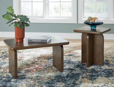 Shawbeck Table (Set of 2) - Dark Brown Table Set modern furniture Contempo Furniture